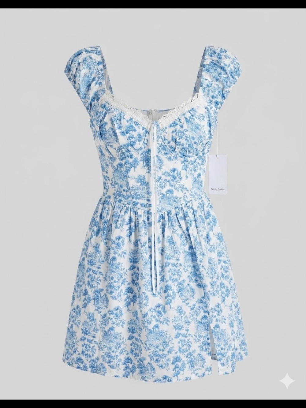 Mixed Threads Blue Floral Cotton Sundress - Women